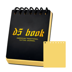 D5Tattoo Tattoo Practice Flipbook – 7 Sheets of 3MM Silicone Skin, Create Your Own Tattoo Training Journal, Portable & Reusable for DIY Tattoo Artists