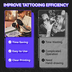 P84 Wireless Tattoo Stencil Printer - Professional & Beginner Friendly, Bluetooth & USB Connectivity, Free Stencil 10 Paper Included
