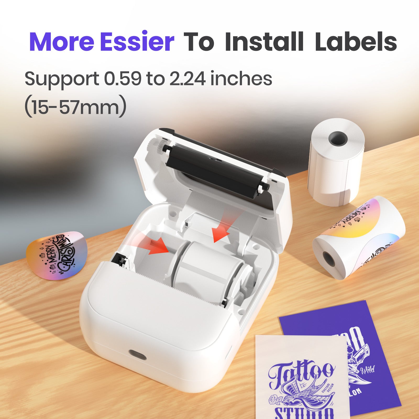 D5 Mini Tattoo Stencil Printer with 20pcs Transfer Paper,Tattoo Printer Machine for Tattoo Artists& Beginners,Compatible with Phone