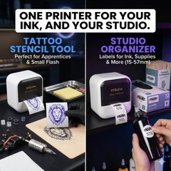 D5 Mini Tattoo Stencil Printer with 20pcs Transfer Paper,Tattoo Printer Machine for Tattoo Artists& Beginners,Compatible with Phone