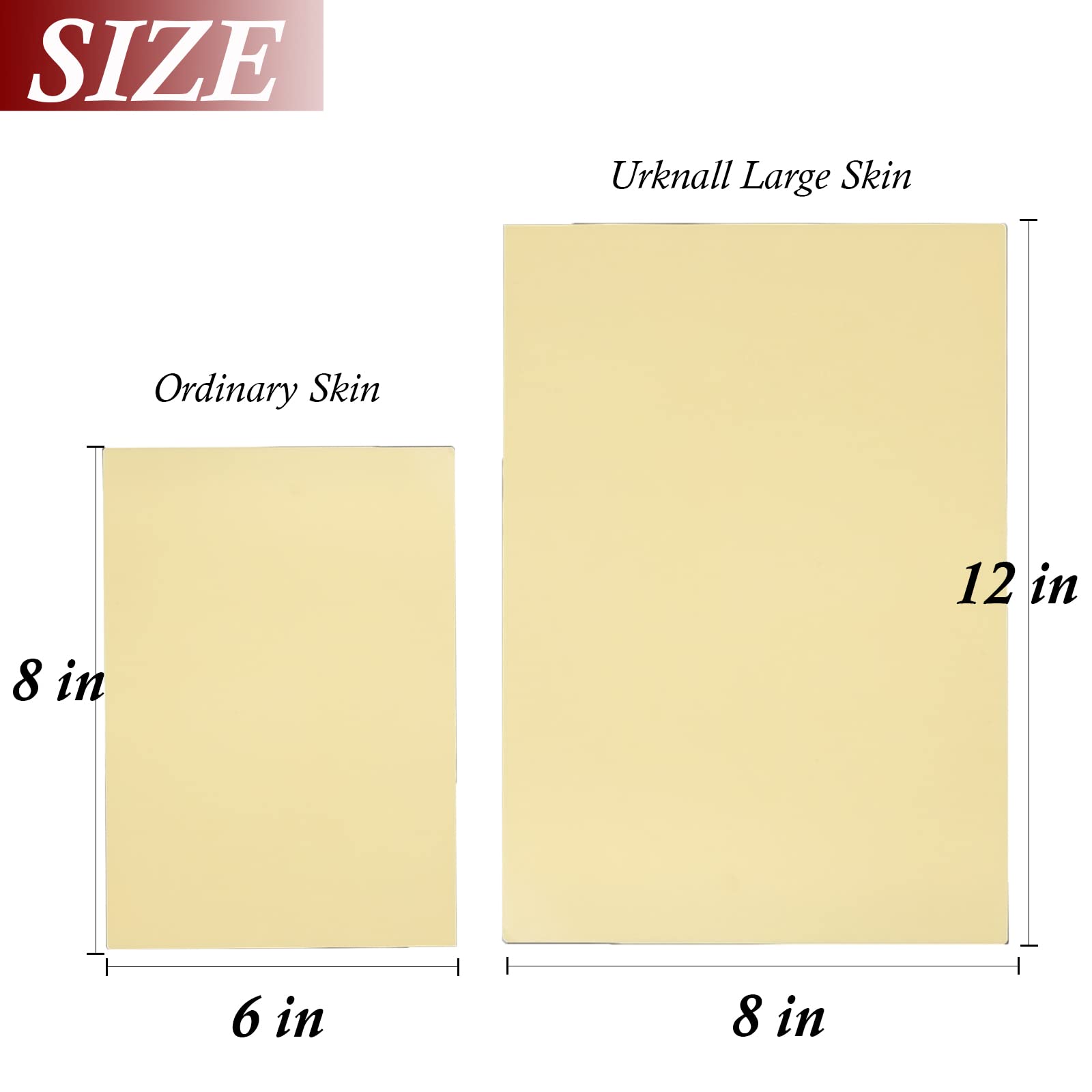 Fake Skin 3MM, Urknall 6PCS Tattoo Skins A4 Size Practice Skins Silicone Tattoo Skin 12'' * 8'' Blank Practice Skins Double Sides Skin Practice for Beginners and Artrists Tattoo Supplies