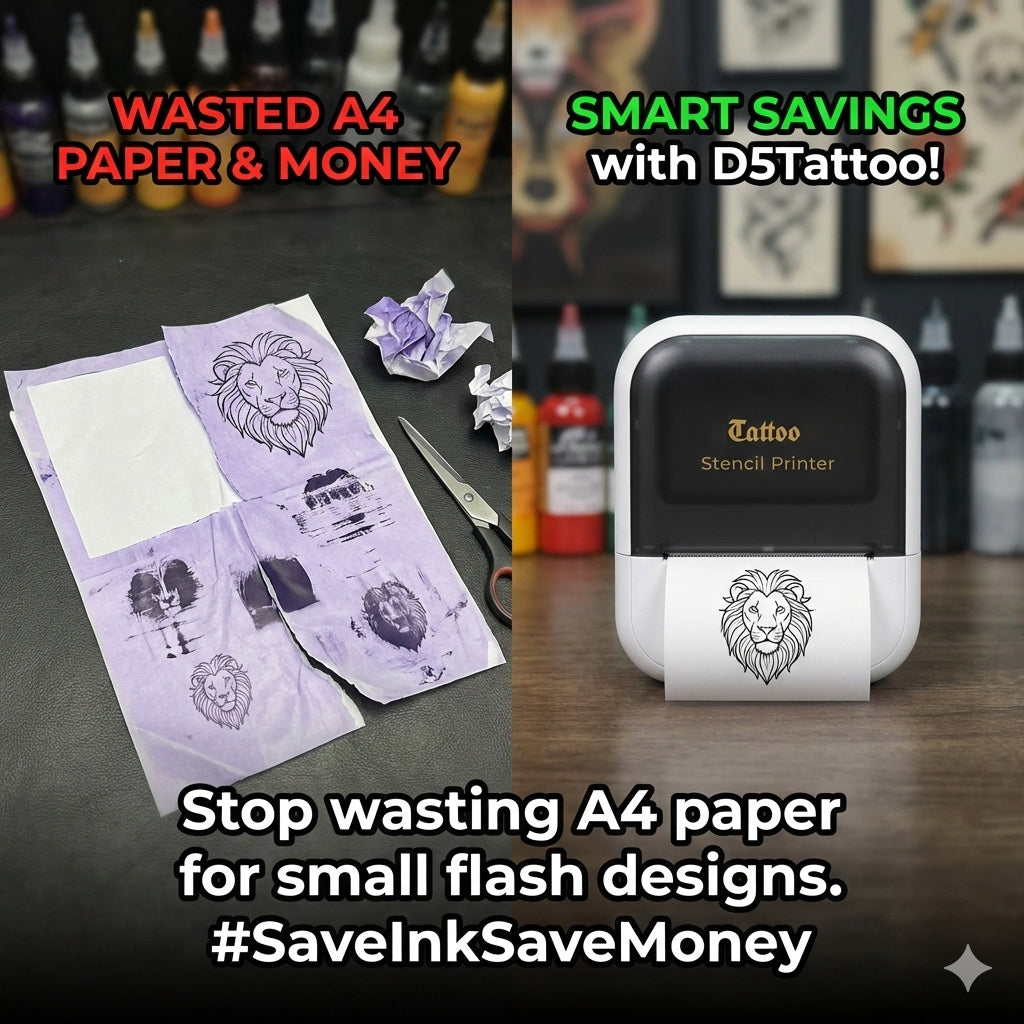 D5 Mini Tattoo Stencil Printer with 20pcs Transfer Paper,Tattoo Printer Machine for Tattoo Artists& Beginners,Compatible with Phone,Printers type
